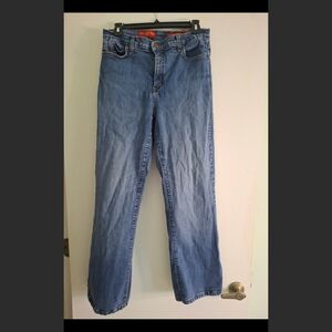 NYDJ Tummy Tuck Jeans Women Size 12 Bootcut High Rise Medium Wash Stretch Denim